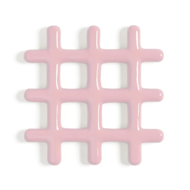 &Klevering - Onderzetter - Grid - Roze Onderzetter &Klevering