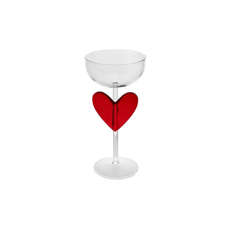 Lepelclub - Campagne Coupe - Hart - Rood Champagne glazen LepelClub