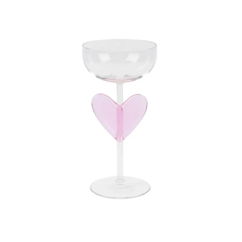 Lepelclub - Campagne Coupe - Hart - Roze Champagne glazen LepelClub