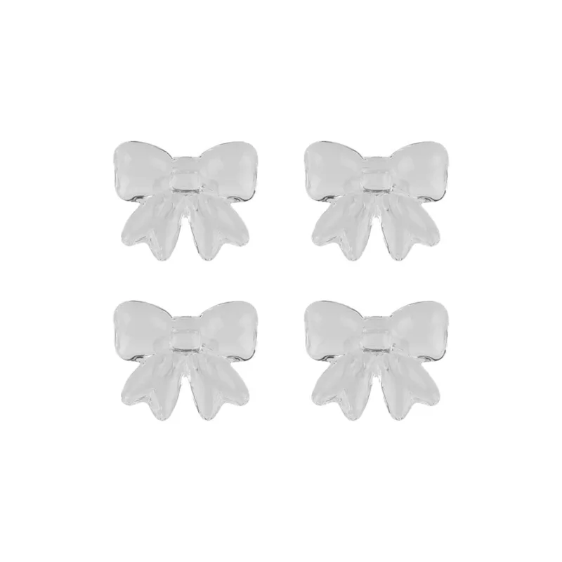 Lepelclub - Servetringen Bow - Transparant - Set Van 4 LepelClub