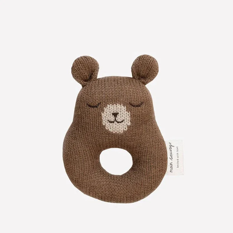 Rassel aus Baby-Alpakawolle Teddy (nussbraun) von Main Sauvage-01