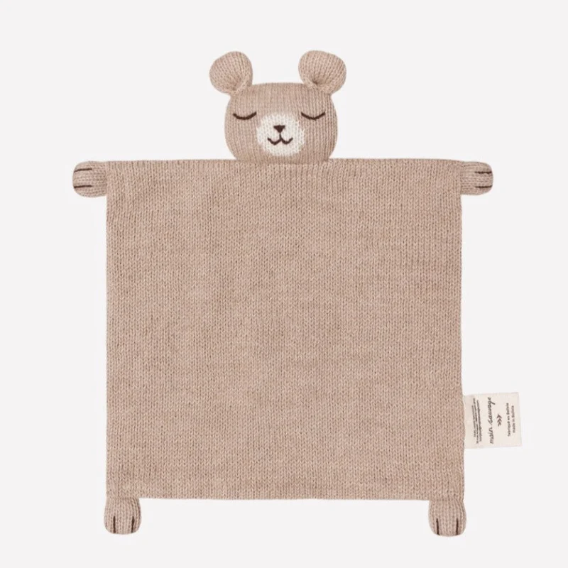 Schmusetuch Teddy beige von Main Sauvage aus Alpakawolle