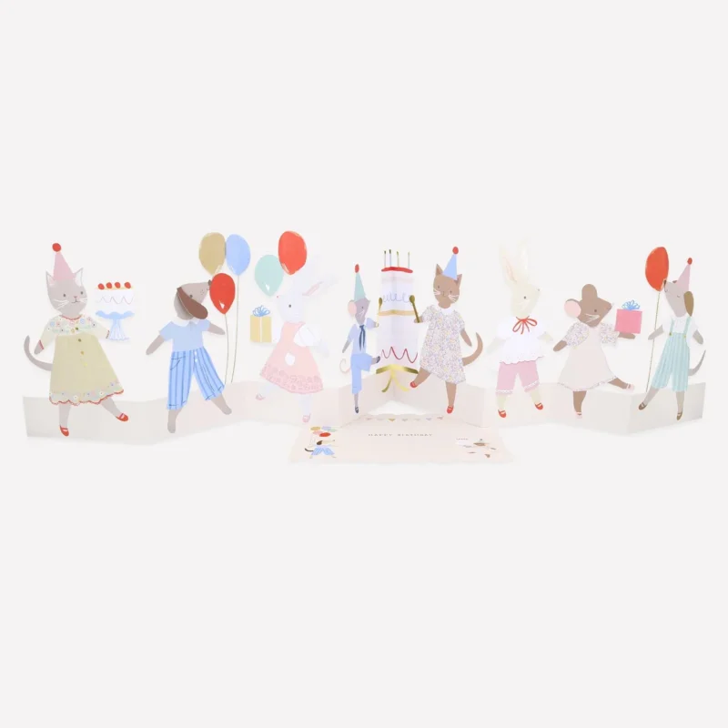 3D-Karte zum Geburtstag von Meri Meri_Tierfreunde