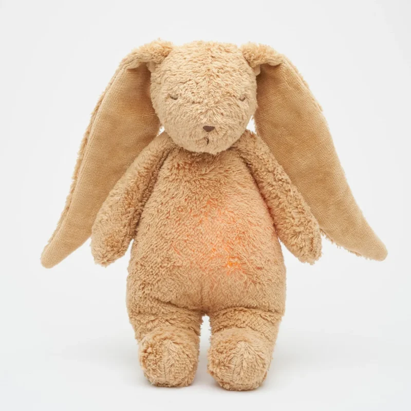 Moonie Hase Einschlafhilfe und Kuscheltier im Farbton Organic Cappuccino