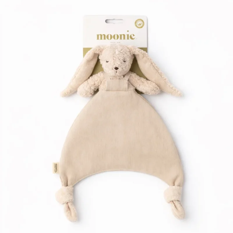 Hasen Schmusetuch von Moonie aus Bio-Baumwolle im Farbton Organic Sand