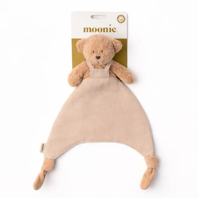 Schmusetuch Teddbär von Moonie aus Bio-Baumwolle im Farbton Organic Cappuccino