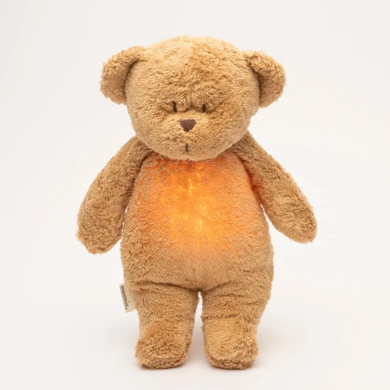 Moonie Teddybär und Einschlafhilfe im Farbton Organic Cappuccino