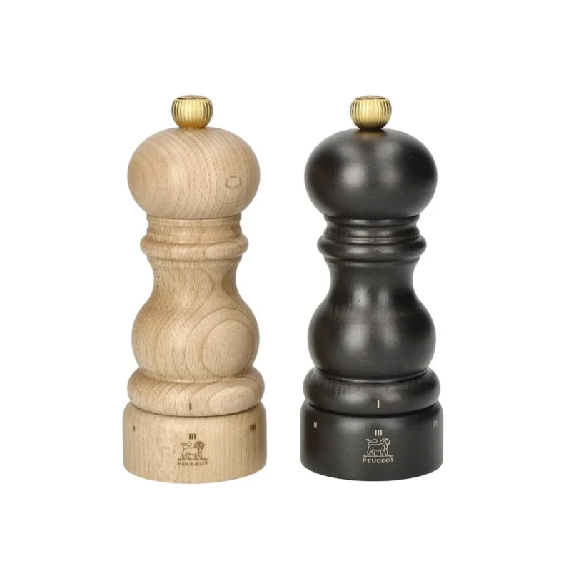 Peugeot - Paris Peper- en Zoutmolen set 15 cm Chocolade en Naturel Peper- en Zoutmolen set Peugeot