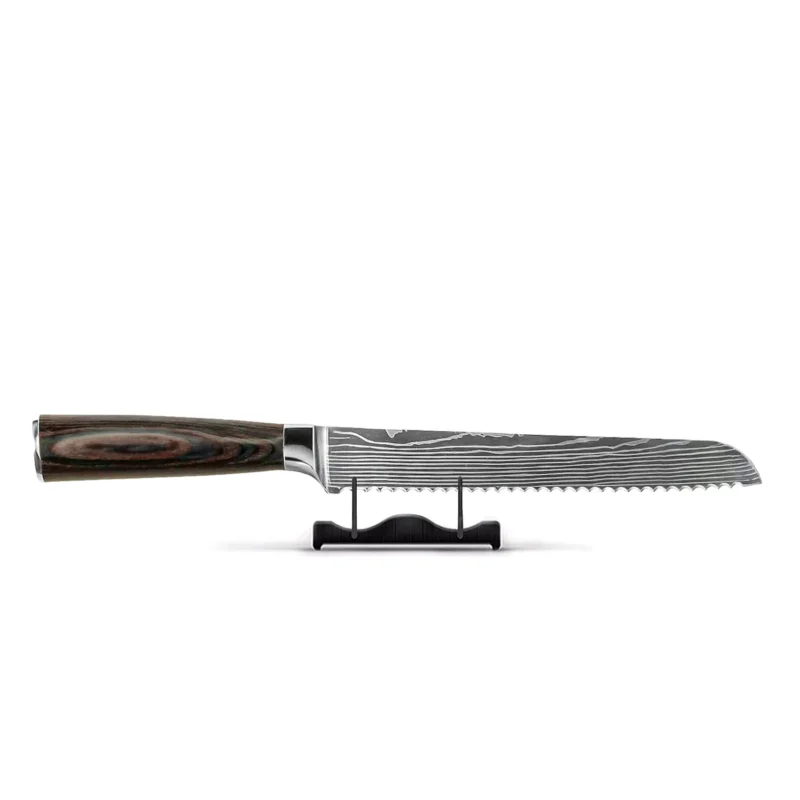 Shinrai Knives - Damascus Print Broodmes 20 cm Broodmes Shinrai Knives