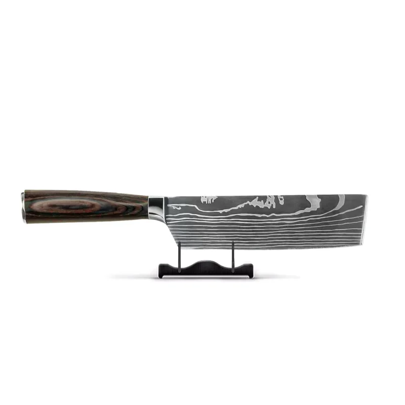 Shinrai Knives - Damascus Print Nakiri mes 18 cm Nakirimes Shinrai Knives
