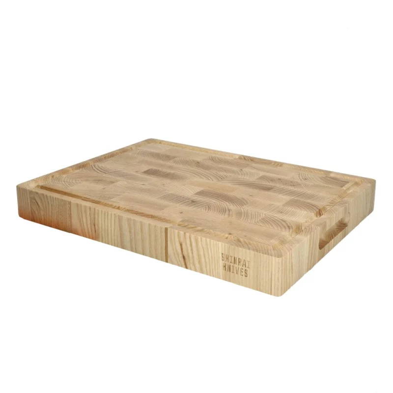 Shinrai Knives - Luxe Snijplank Essenhout - Kopshout - 40 × 30 × 4.5 cm Houten snijplank Shinrai Knives