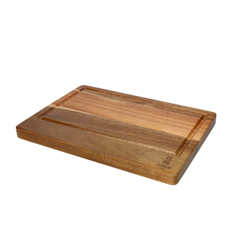 Shinrai Knives - Snijplank Acacia hout - Kopshout - 35 × 25 × 2.5 cm - Type 1 Houten snijplank Shinrai Knives