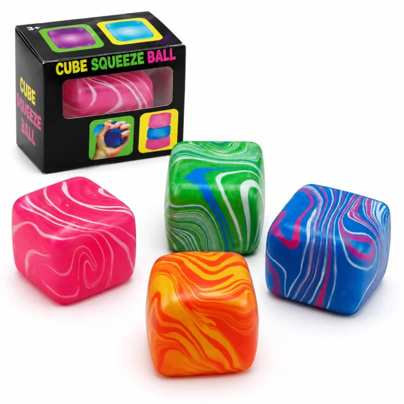 1 Stück Slow Rising Squishy Würfel, weicher Knautschwürfel im Zufallsdesign, bunter Squeeze Cube zum Quetschen, Spielen und Entspannen, Farbe zufällig