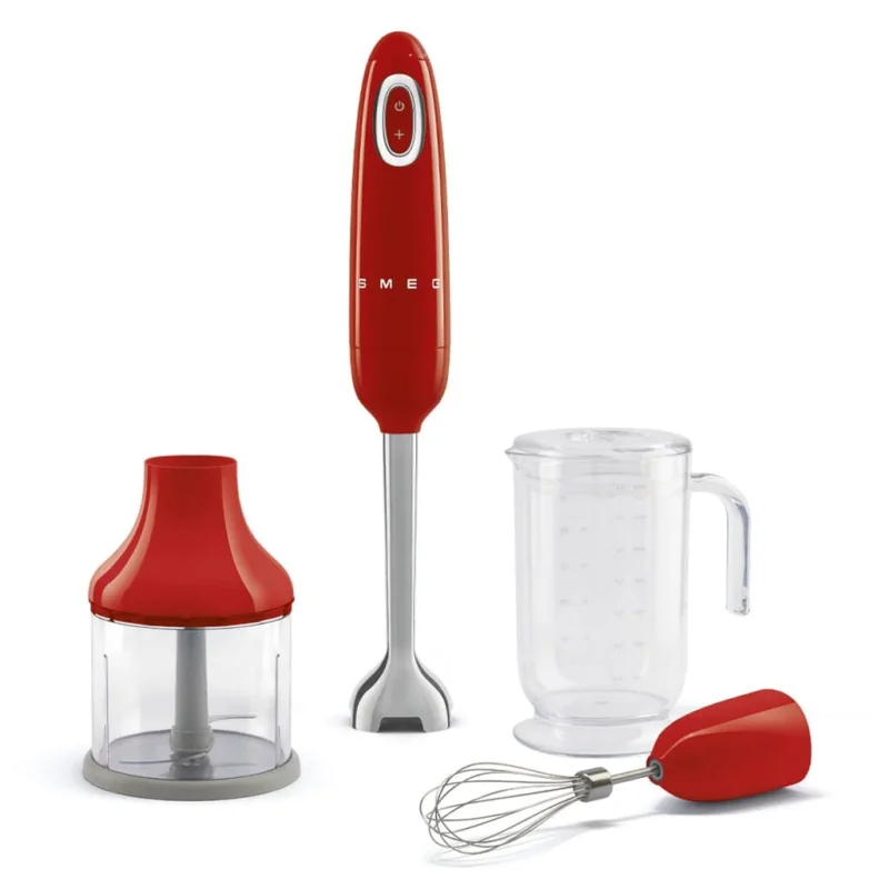 Smeg - Staafmixer | Rood | Jaren 50 | Staafmixer met accessoires Staafmixer Smeg