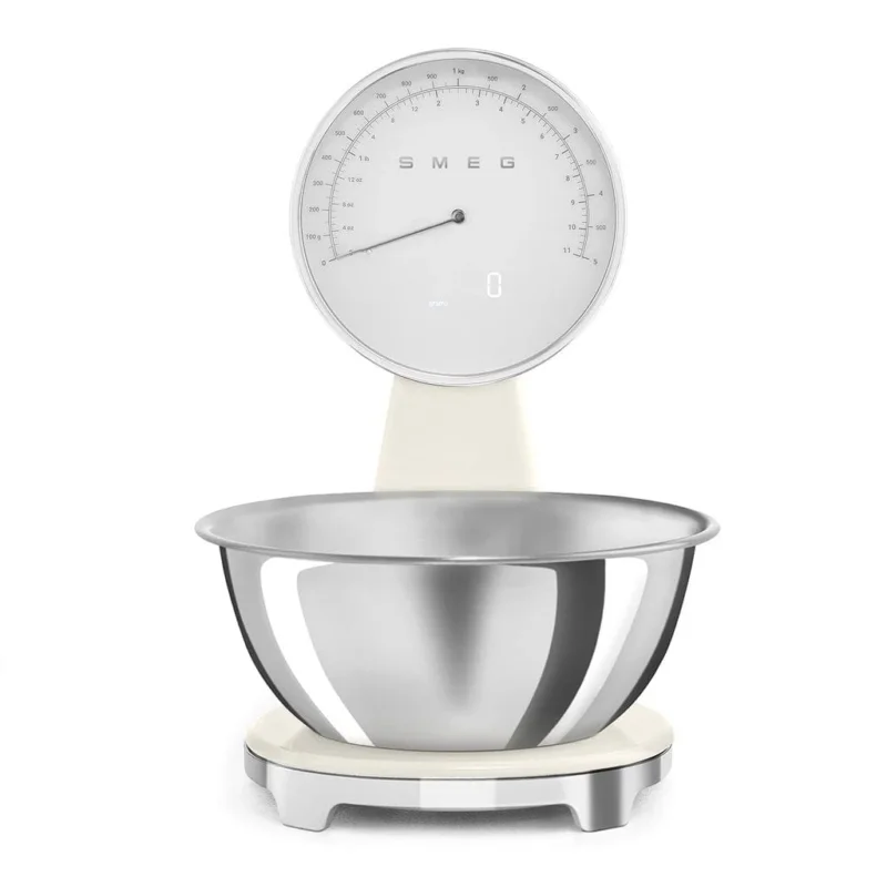 SMEG - Weegschaal Digitaal Jaren 50 Crème Keukenweegschaal Smeg