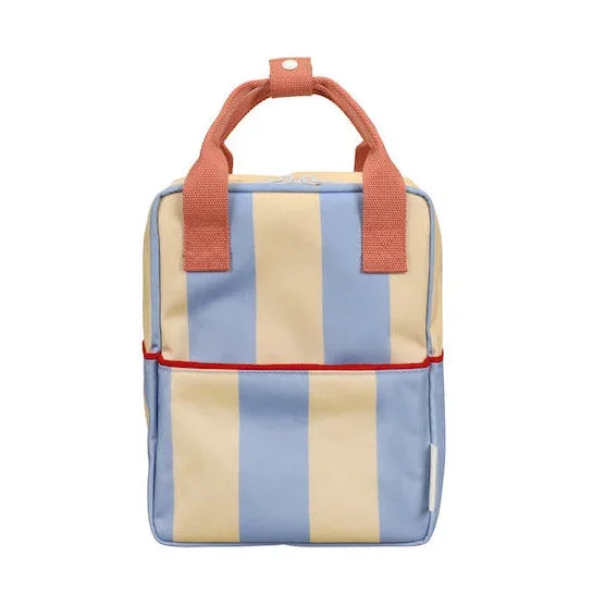 Kinderrucksack Small stripes cloud blue & twiggy beige von Sticky Lemon_01