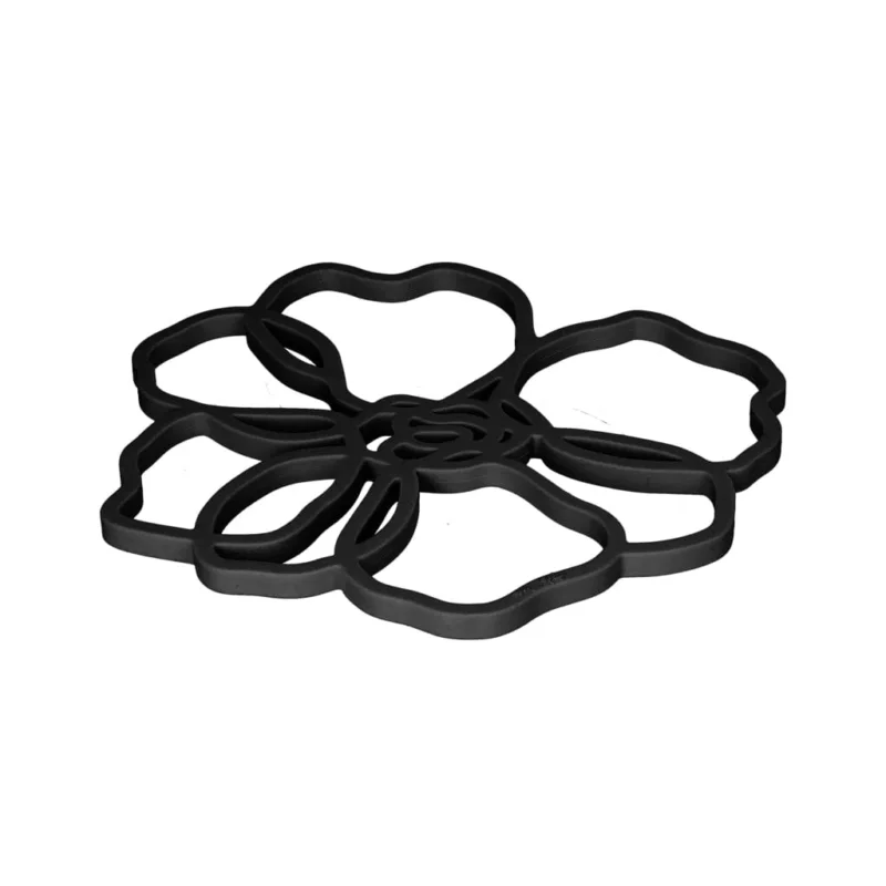 Tools2Cook - Siliconen Onderzetter Poppy Black Onderzetter Tools2Cook