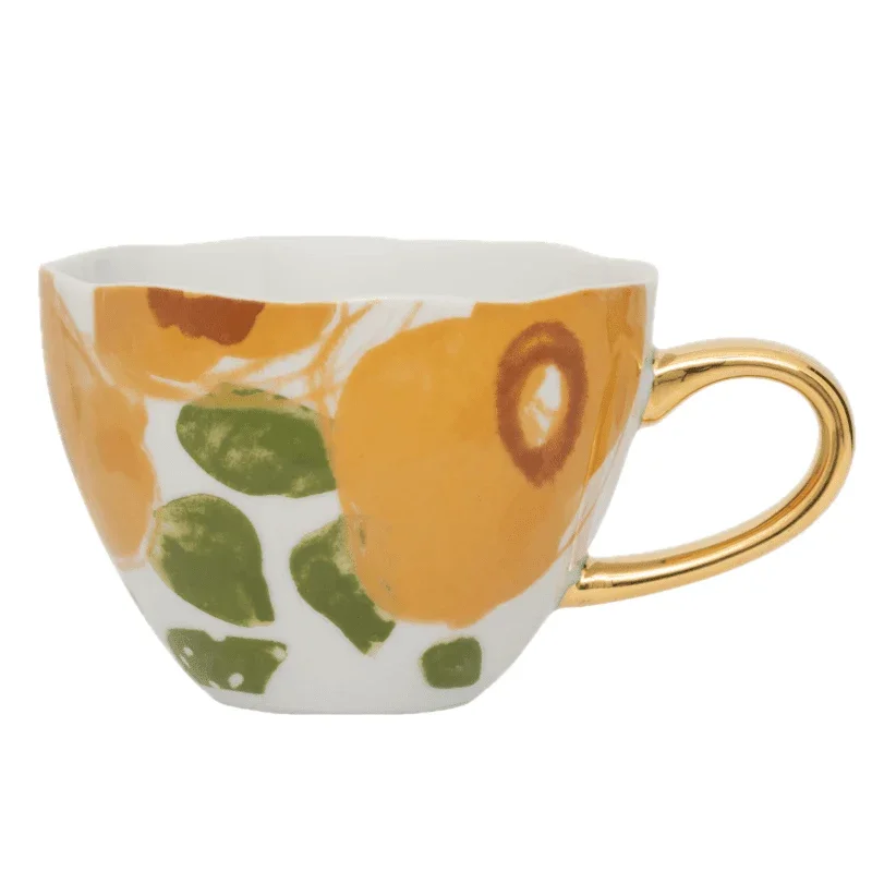 Urban Nature Culture - Good Morning - Cappuccino Mok - Floral Art - Caramel Cappuccino kopjes Urban Nature Culture