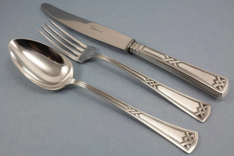 Versilbertes Besteck Set von Erbe, Ideal, Messer, Gabel,Löffel - Löffelland