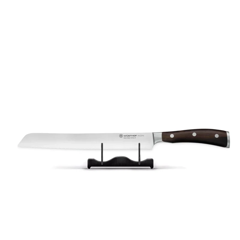 Wusthof - Ikon Broodmes met precisie dubbele kartel 23 cm - Houten handvat Broodmes Wusthof