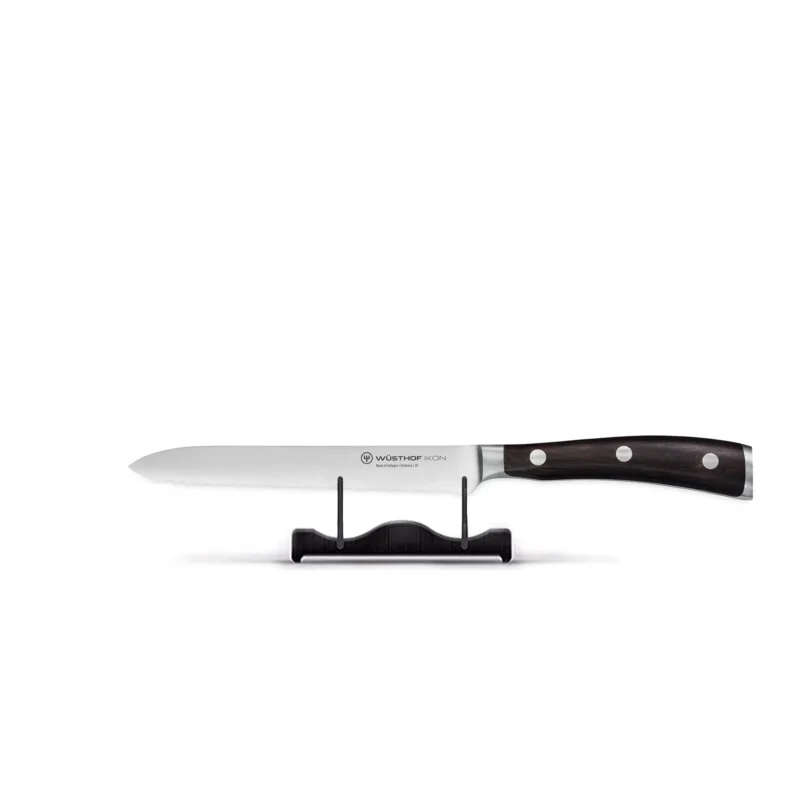 Wusthof - Ikon Tomatenmes met kartel 14 cm - Houten handvat Tomatenmes Wusthof